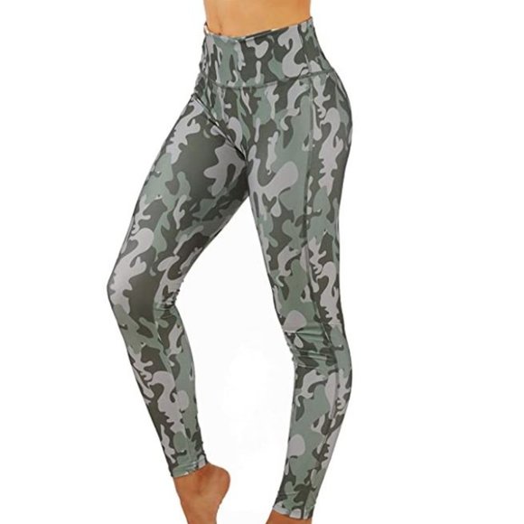 Pants - Camouflage Yoga  leggings V shaped back